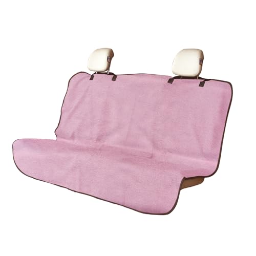 Image of Back Seat Cover for Car Trucks Van SUV Jeep,Waterproof Rear Bench Towel Seat Covers for Dogs and Kids,Automotive Backseat Protector (Pink)
