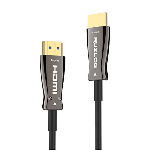 🔥 Flash Sale Ruzlog Fiber Optic HDMI 2.0 Cable up to 100m 4Kx2K Supports 4K@60Hz, 4:4:4/4:2:2/4:2:0, HDR, Dolby Vision, HDCP2.2, ARC, 3D, High Speed 18Gbps (20m-65ft)