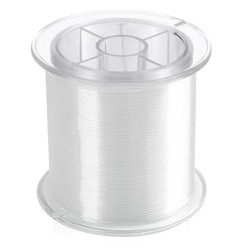 Hilo invisible de nailon transparente, 500 m, hilo de cristal invisible de 0,3 mm, cuerda de nailon para hacer collares y pulseras