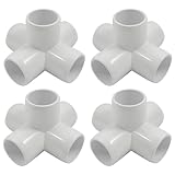 Piutouyar 4 conectores de tubería de PVC de 3/4 pulgadas, estructura de soporte de