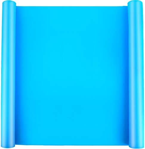 LEOBRO 23.2” x 15.6” Large Silicone Mat for Crafts, Nonslip Nonstick Silicone Sheet for Jewelry Casting Mat, Heat-Resistant Craft Mat for Epoxy Resin, Paint, Sky Blue