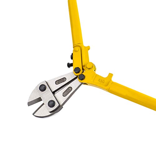 Gunpla 18 inch Bolt Cutter Cropper Heavy Duty Hand Tools Bi-Material Cutters with Soft Rubber Grip Handles Chrome Vanadium Steel Blade for Cutting Chains Padlocks Wire Mesh - Thumbnail 4