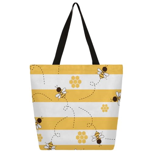 Canvas Tote Bag Animal Cute Bee