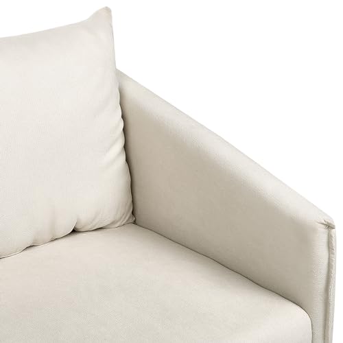 Modernes 3er Retro-Sofa aus Polyester in Beige Maura – Bild 7