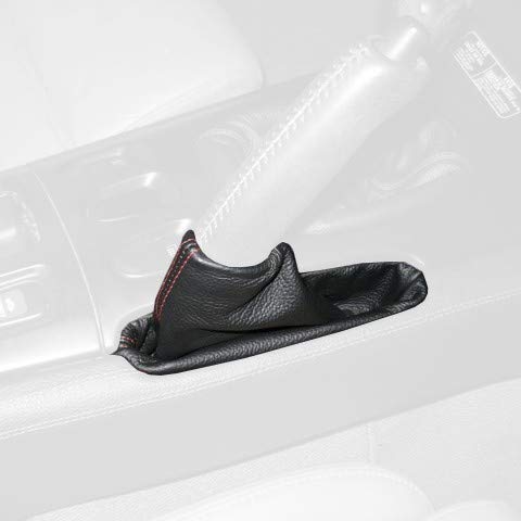 RedlineGoods ebrake Boot Compatible with Mazda RX7 1993-02. Tailor Made - not Universal. Genuine top-Grade Italian Black Leather with Blue Thread