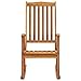 vidaXL Madera Maciza de Acacia Silla Mecedora con Cojines Balcón Exterior Terraza Sillón Patio Asiento Butaca Muebles Mobiliario Decoración