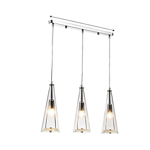 Plafond en cristal postmoderne lustre suspension bleu
