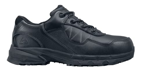 Image of Shoes for Crews Piston Low and Mid, Men's, Women's, Unisex Soft Toe Slip Resistant Work Shoes, Water Resistant, Black
