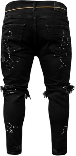 Maiyifu-GJ Men's Ripped Slim Fit Stretch Jeans Distressed Skinny Biker Denim Pants Casual Fashion Hip Hop Jeans for Men4
