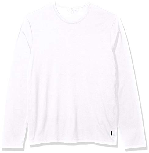 AG Adriano Goldschmied Men's The Clyde Long Sleeve Tee Shirt, True White, Medium