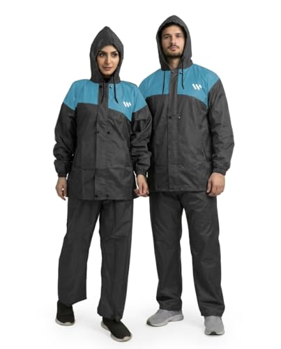 Image of Ranger Unisex 1 Set Rain Suit with Hooded Jacket & Trouser | TPU Coated Bike Riding Wear with Seam Sealed Protection