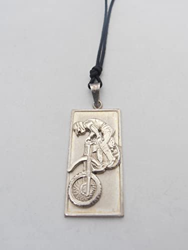 Moto de cross pendentif argent 925, l'idée cadeau idéale pour un pilote de motocross et enduro