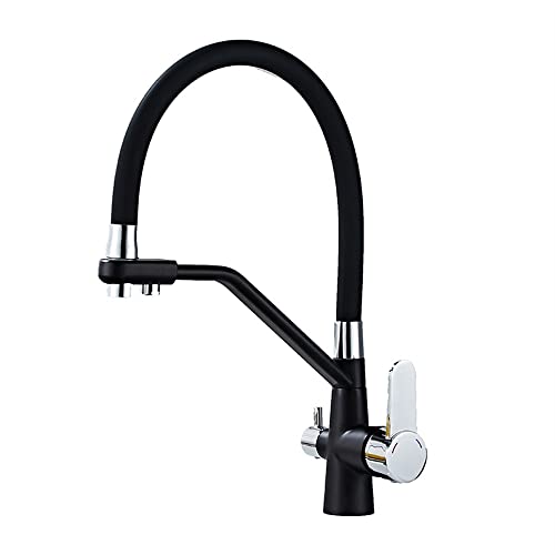 Grifo de casas inteligentes con doble boquilla, pulverizador y purificación de agua para cocina
