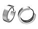 Produktbild Kikuchi Männer Herren Ohrringe Titan Stäbchen Edelstahl Creolen Silber Matt Ohrstecker Ohrhänger 18mmØ ERTS006