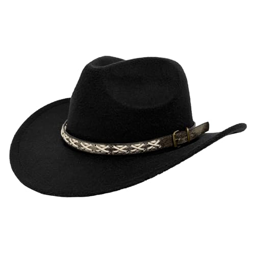 Image of Cowboy Hat Bands for Men Women, Leather Hatbands Belt for Cowboy /Western /Fedora /Cowgirl Hats