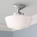 Schoolhouse Floating 12" Wide Chrome Opaque Ceiling Light