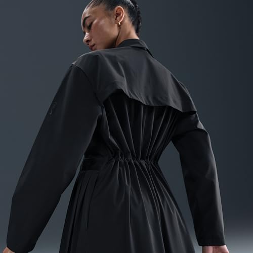 Image of Nike 24.7 PerfectStretch Women's Dri-FIT Oversized Trench Coat (Black /Dark Smoke Grey)