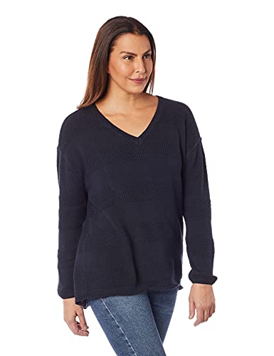 Blusão Feminino Em Tricô De Algodão E Modelagem Alongada Hering, Azul, XXG