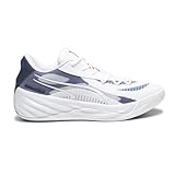 PUMA Mens All-Pro Nitro Team White Athletic Basketball Shoes 11.5