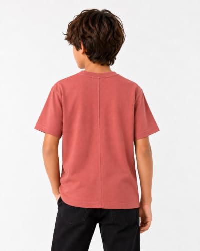 Image of Alan Jones Clothing Boys Oversized Cotton Printed T-Shirt | Round Neck, Short Sleeves, Casual Wear