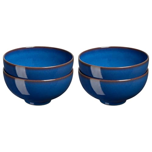 Denby Imperial Blue 001048045 - Juego de 4 cuencos de arroz