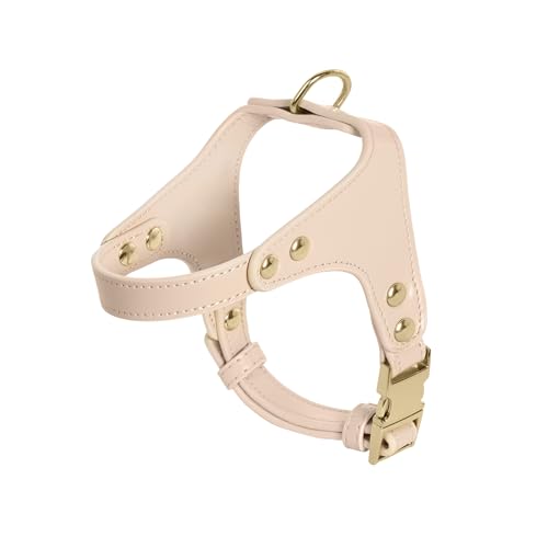 Record - Pettorina per Cani London in Morbida Similpelle – Taglia XS - Circonferenza 23,5-31 cm – Colore Rosa – Pratico Anello di Aggancio e Clip in Metallo