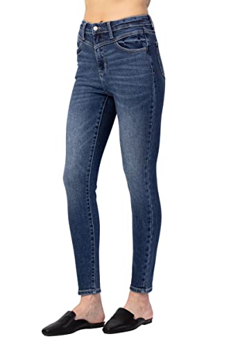 Judy Blue Women's High-Rise Western Front Yoke Skinny Jeans2
