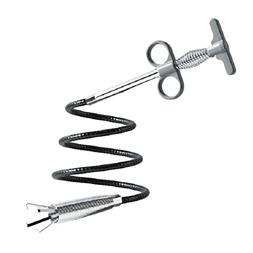 Desbloqueador de tuberías de alcantarillado, removedor de obstrucciones de drenaje de serpiente, fácil de usar, herramienta de limpieza de alcantarillado con 4 garras, removedor de obstrucciones de