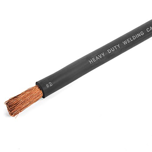 Ewcs 2 Gauge Premium Extra Flexible Welding Cable 600 Volt - Black - 25 Feet - Made In The Usa #TOP1