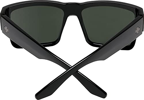 SPY OPTIC Cyrus, Square Sunglasses, Color and Contrast Enhancing Lenses, Black - Happy Gray Green Lenses - Thumbnail 5