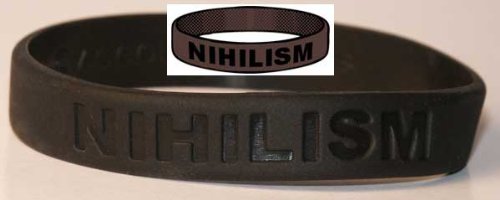 Nihilism Wristband Rubber Bracelet ADULT size Black