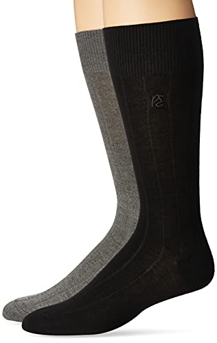 Chaussettes douces Perry Ellis Portfolio pour homme idéales au bureau en style de luxe New Dark Ast