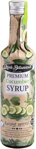 Image of Drink Botanicals Ireland Cucumber Syrup | Syrup For Flavouring Beverages | Gluten-Free, Vegan, Non-GMO | Premium Quality Cucumber Puree | Natural Ingredients | 30 Servings 500ML Glass Bottle