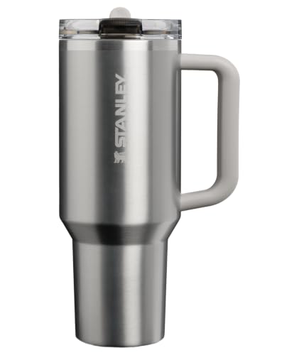 Image of STANLEY Quencher ProTour Flip Straw Tumbler with Leakproof Lid 40 oz | Built-in Straw and Handle | Cup Holder Compatible for Travel | insulated Stainless Steel Cup | BPA-Free | Stainless Steel Ash