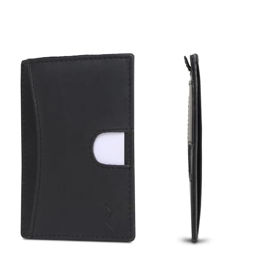 FOXHACKLE Credit Card Holder Slim Minimalist Front Pocket Leather Wallets for Men Small Thin Card Case Wallet