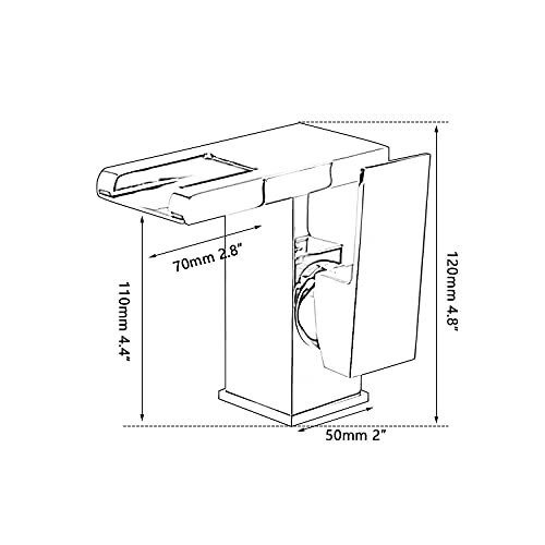 Mitigeur cascade pour évier et vasque de salle de bain moderne et lumineuse