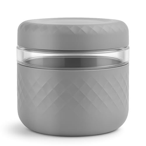 Image of 24 oz /3 Cup Glass Lunch Bowl Container with Lid, Leak & Spill Proof