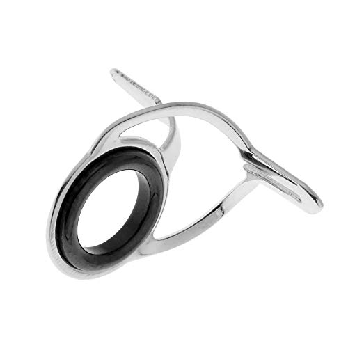 Careesoffe 8PCS Croch Fishing Rod Tip Repair Kit Stainless Steel 8 Size Black Wire Loop