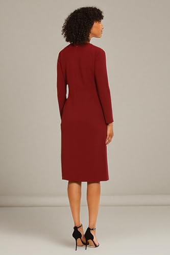 Image of Maggy London Women's Maggy London Women's Dresses V-Neck Midi with Side Skirt Buttons Detail