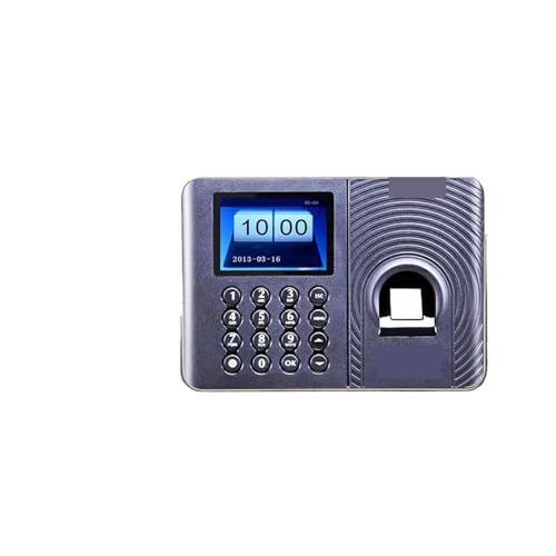 Reloj de control horario, biométrico de control asistencia con huella dactilar, reloj registrador, soporte electrónico for empleados, máquina lectura multilingüe para pequeñas empresas