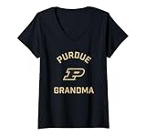 Womens Purdue University Boilermakers Arched Grandma V-Neck T-Shirt