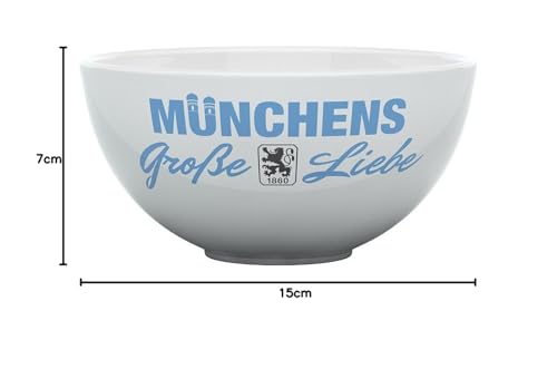 TSV 1860 München Keramik Schale, Handgemacht, Casual, 0.5 Liter, Fußball (Sports), Spülmaschinenfest, Mikrowellenfest, Bowl, Müslischale, MGL, 4262382089790