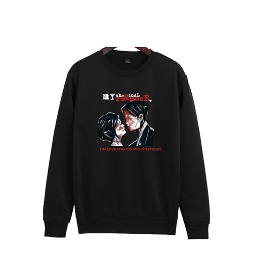 NEDLON Sudadera con capucha My Chemical Romance Camisetas para correr Entrenamiento Sudaderas estampadas Tendencias Suave Adultos Primavera(Negro,XS)