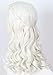 Linfairy Women Girl's White Blonde Long Wavy Wig Halloween Cosplay Costume Queen Wig Adult