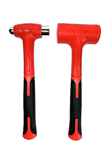 VCT 2Pc Dead Blow Hammer Set, 1LB Ball Pein Hammer, 1.5LB Dead Blow Hammer, Unibody Molded, Spark and Rebound Resistant