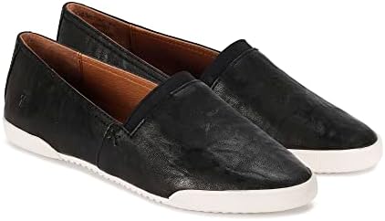 Frye Melanie Slip On Shoes for Women Crafted from Premium Leather with White Rubber Toe Bumpers and Soles, Leather Lining, and Removable Footbeds – 1 ¼” Outsole, Black - 7.5 M | Image 7