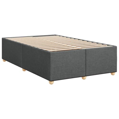 vidaXL Estructura de Cama sin colchón Tela Gris Oscuro 120x190 cm