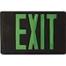 Morris Products LED Exit Sign ? Standard Type ? Green With Black Housing ? Battery Backup ? Automatic, Low Voltage Disconnect - Compact, Low-Profile Design ?Energy Saving, High Output ? 1 Count, 5-Pack