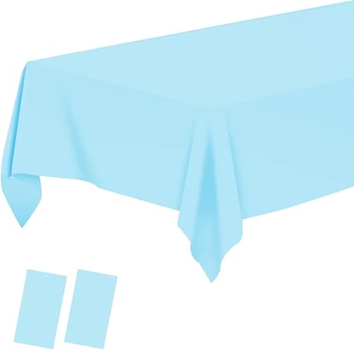 Paquete de 2 manteles de plástico desechables de plástico, manteles para barbacoa, picnic, cumpleaños, bodas, fiestas, impermeable, a prueba de