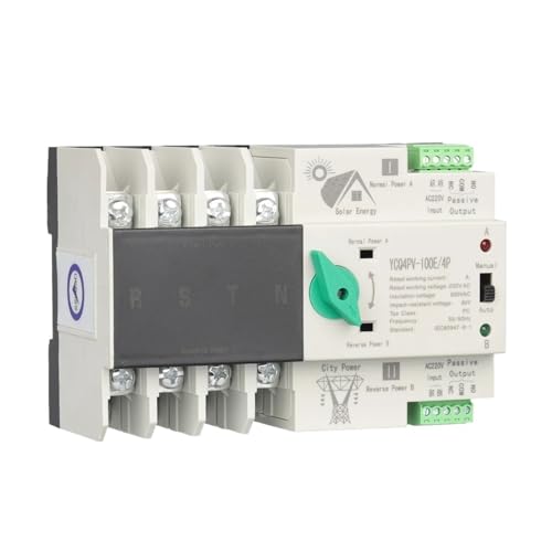 Interruptor de transferencia automática de doble potencia ATS 4P 100A para energía solar